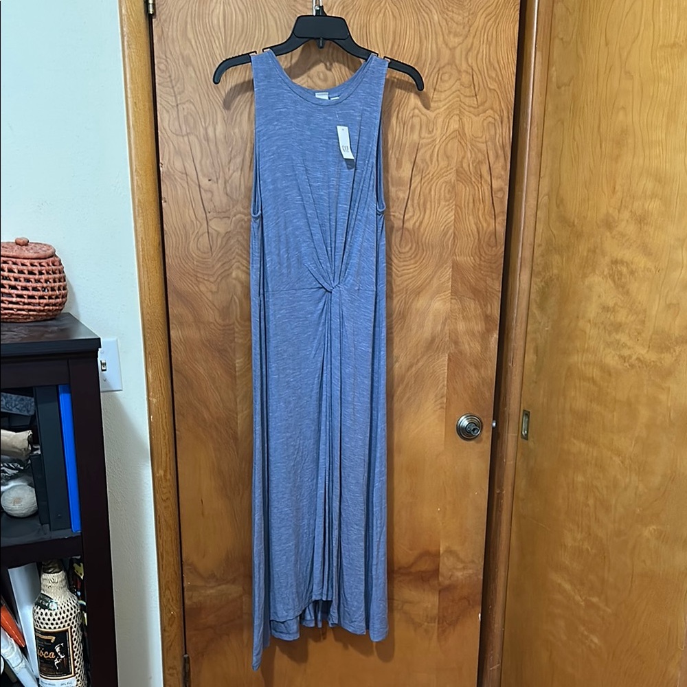 Gap Blue Sleeveless midi Dress size large nwt